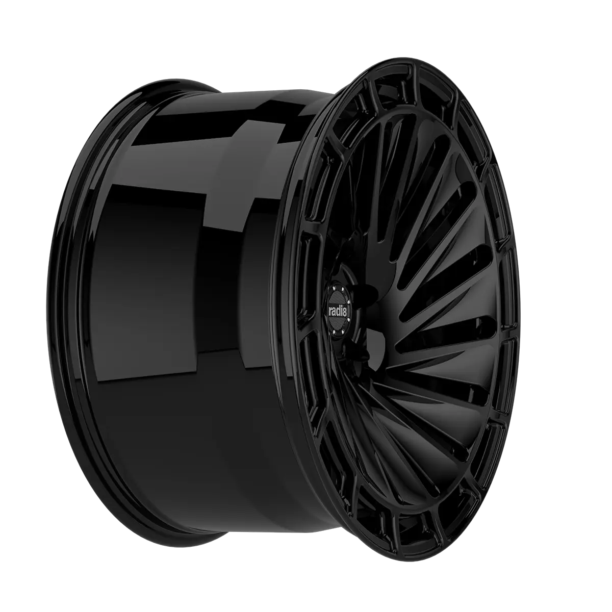 radi8 r807 gloss black Strong Angle – Deep Concavity