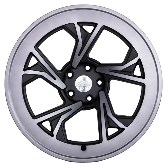 r8c5 18 x 9.5 ET35 5x100 Gloss Black Machined Face